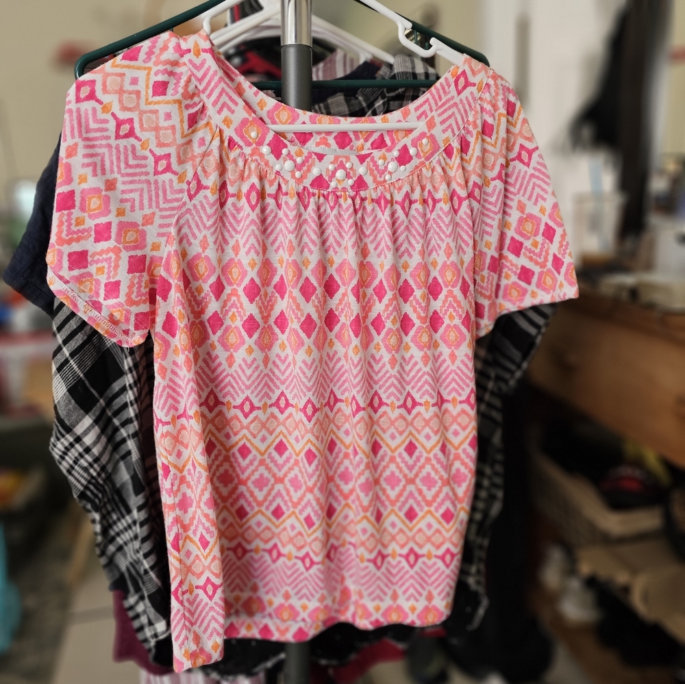 Alfred Dunner scoop neck tee